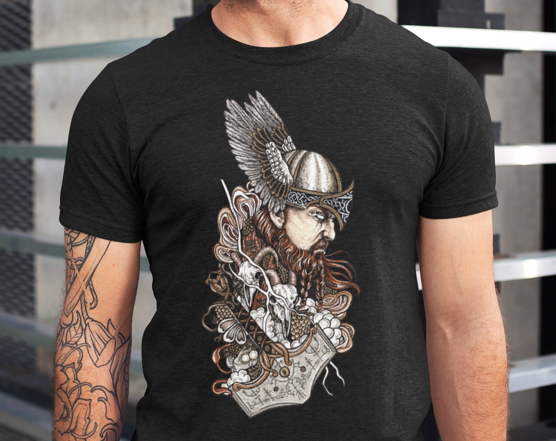 Viking Thor's Hammer T-Shirt - Viking Men shirt, Thors Hammer, Valhalla, Unisex T-Shirt, Norse