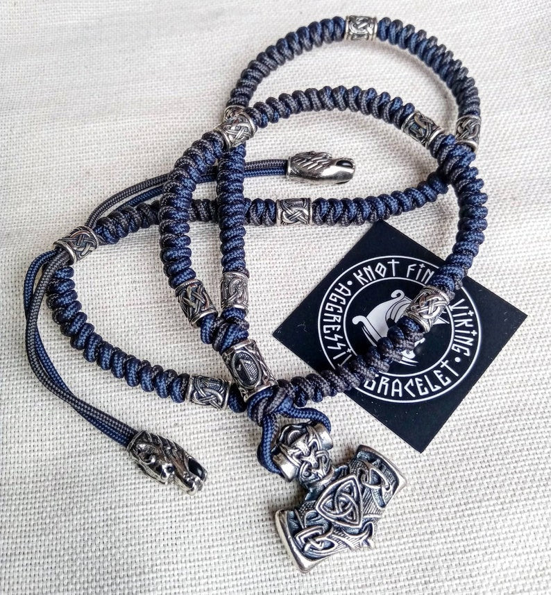 Viking Vegvisir Compass Necklace - Handmade Viking Paracord Necklace – Vegvisir Amulet, Norse