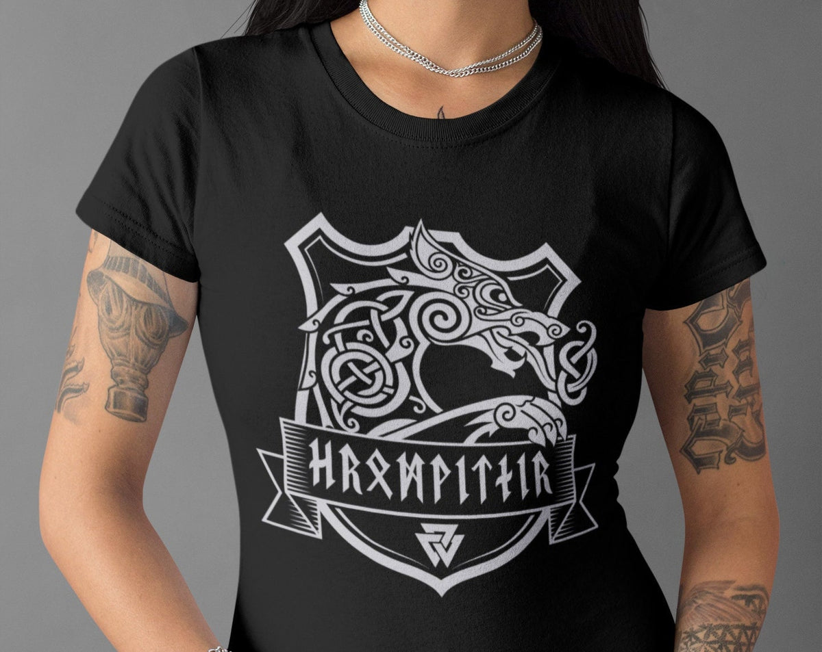 Viking Wolf T-Shirt - Fenrir Unbound Viking Shirt, Norse Wolf T-Shirt, Nordic Mythology Tee