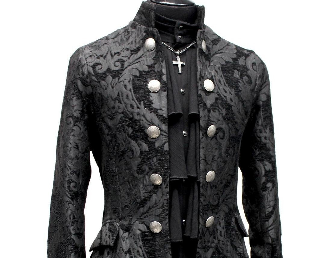 Viking Jacket - Handmade Viking Leather Jacket for Men Norse Warrior Fur Collar Coat, Medieval