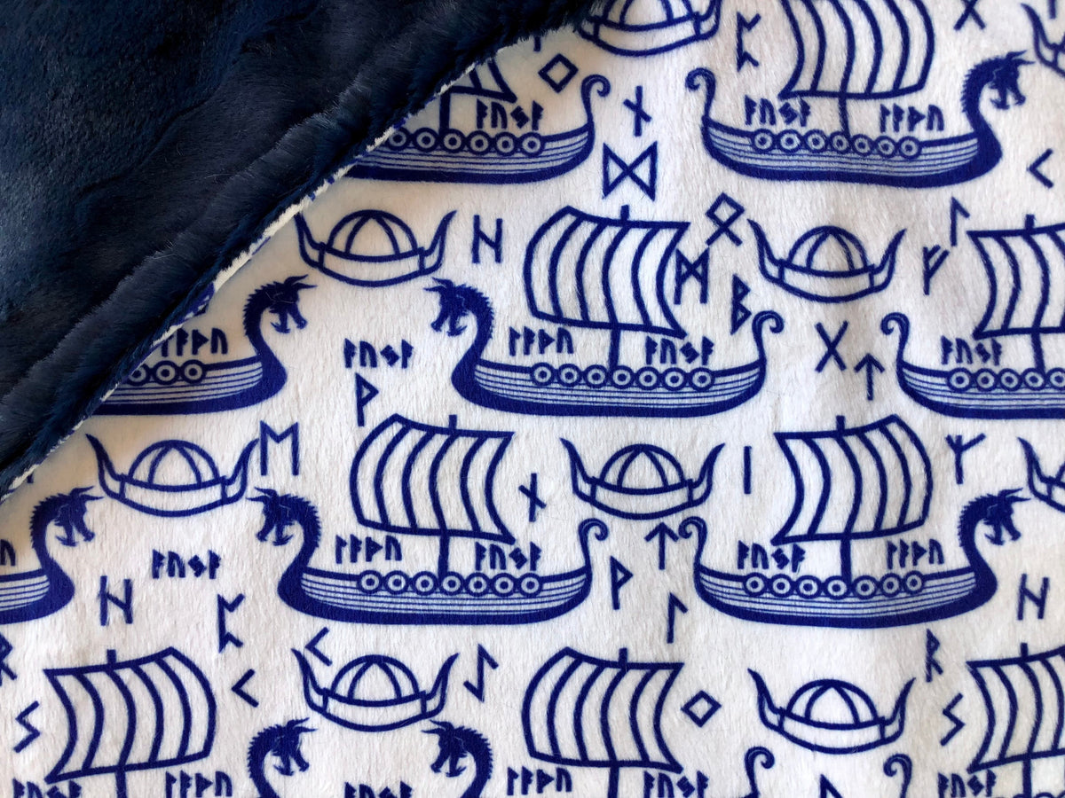 Viking Rune Blanket - Norse Protection Rune Baby Blanket, Viking Nursery Gift