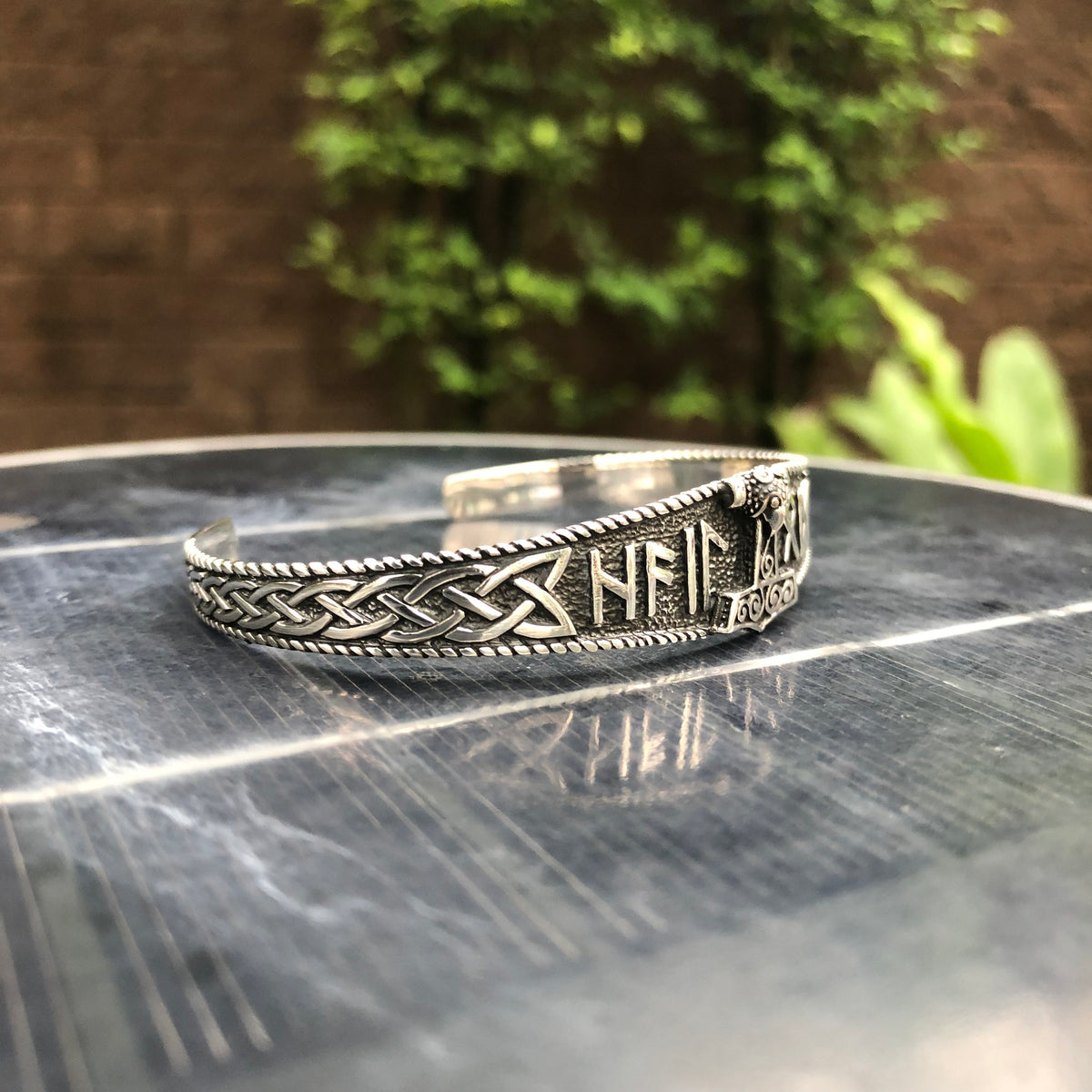 Viking Thor's Hammer Bracelet - Handcrafted 925 Sterling Silver Thor's Hammer Viking Mjolnir Celtic