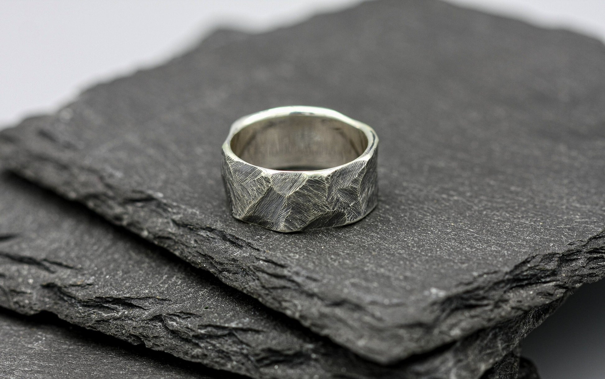 Viking rune ring, Sterling silver band, personalised Norse jewellery.