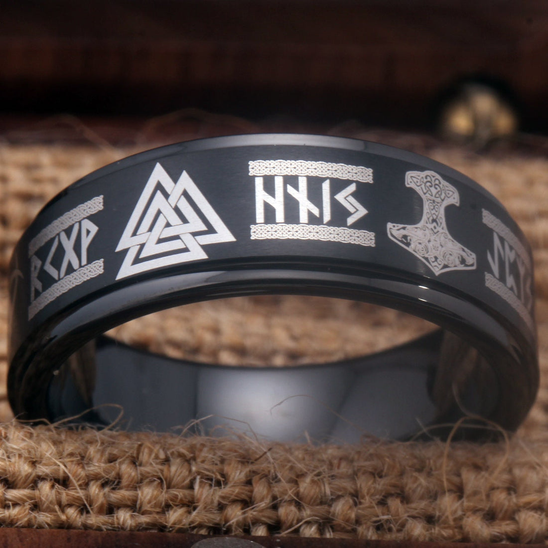 Viking Rune Ring - Vikings Wedding Ring, Vikings Rings, Viking Runes Rings, Wedding Ring Runes