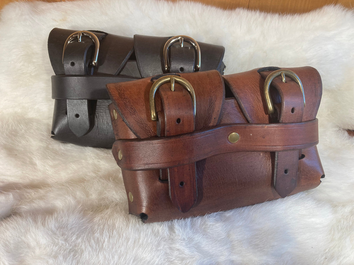 Viking Costume & LARP - Medieval Belt with Pouches for Men, Viking Leather Waist Bag Set