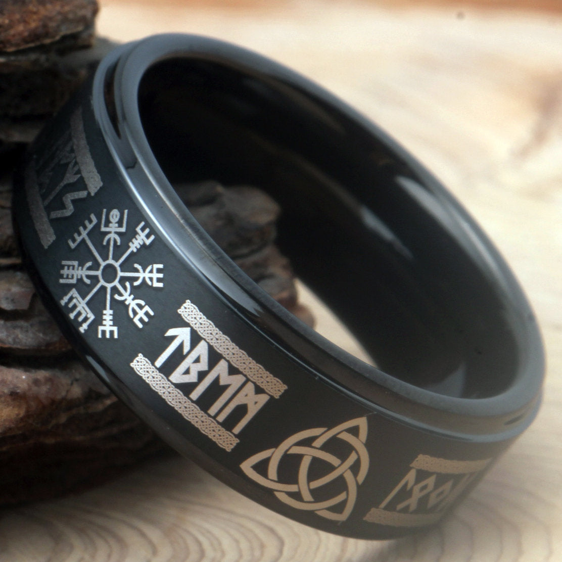 Viking Rune Ring - Vikings Wedding Ring, Vikings Rings, Viking Runes Rings, Wedding Ring Runes