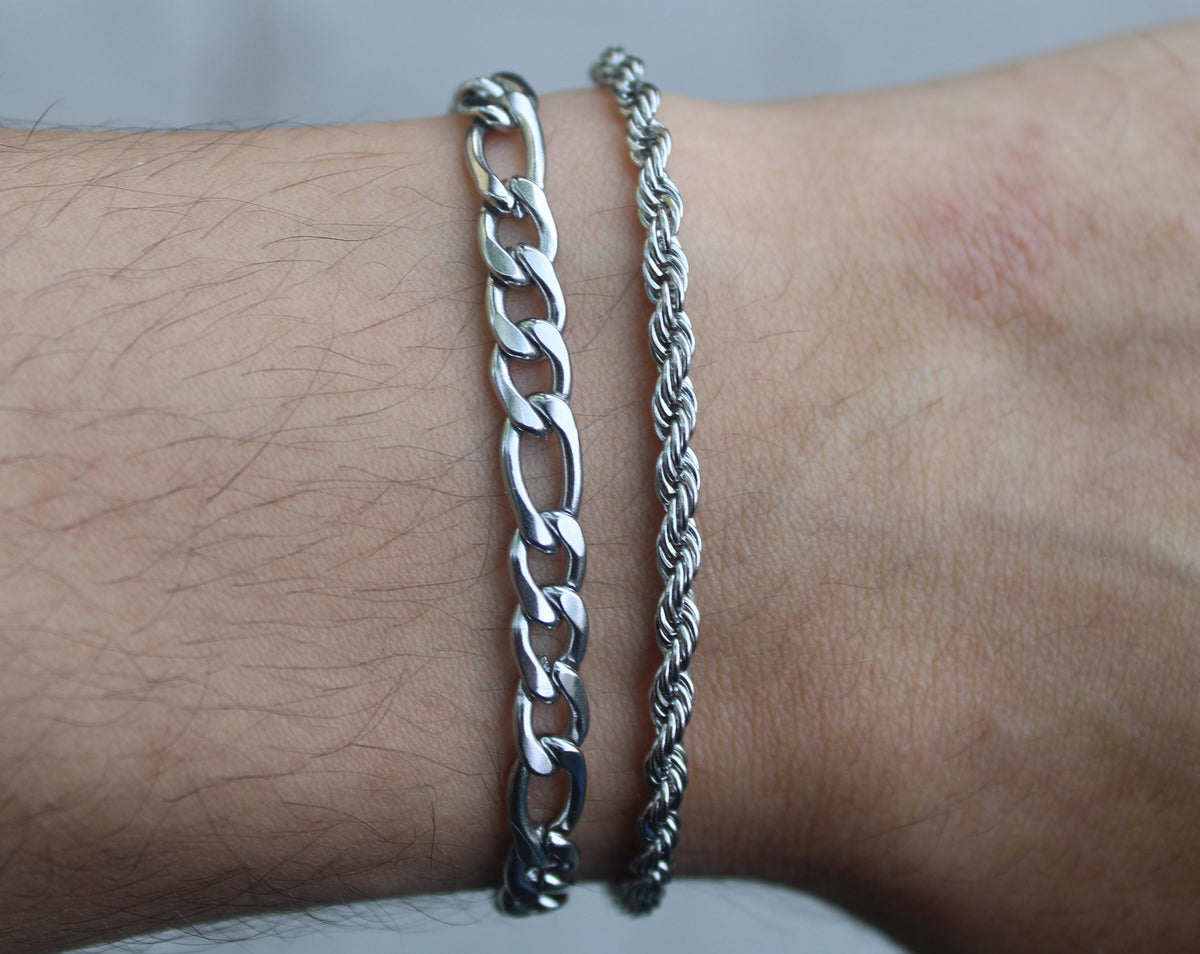 Viking Bracelet - Handcrafted Damascus Steel Square Cube Beaded Bracelet – Nordic Viking Geometric