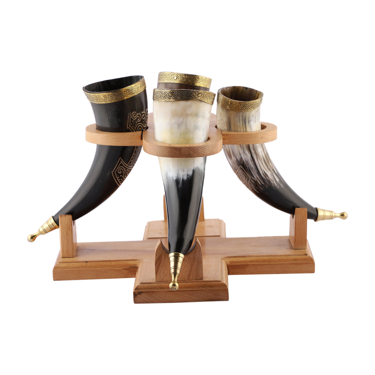 Viking Mug - Handmade Viking Horn Mug, Authentic Natural Ox Horn Tankard, 8 oz Drinking Mug for