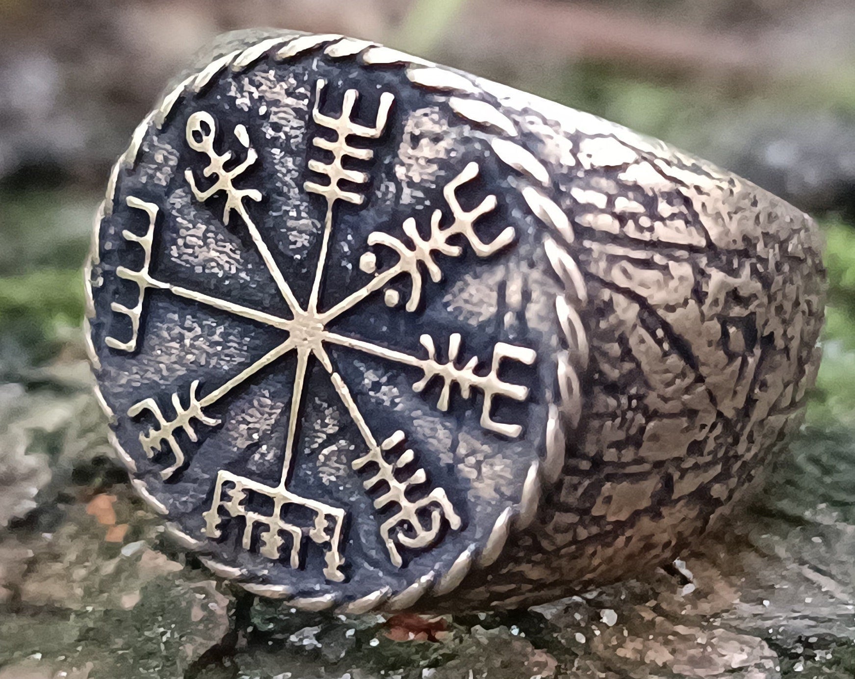 Viking Bracelet - Viking compass leather bracelet for men Norse pagan cuff bracelets Nordic jewelry