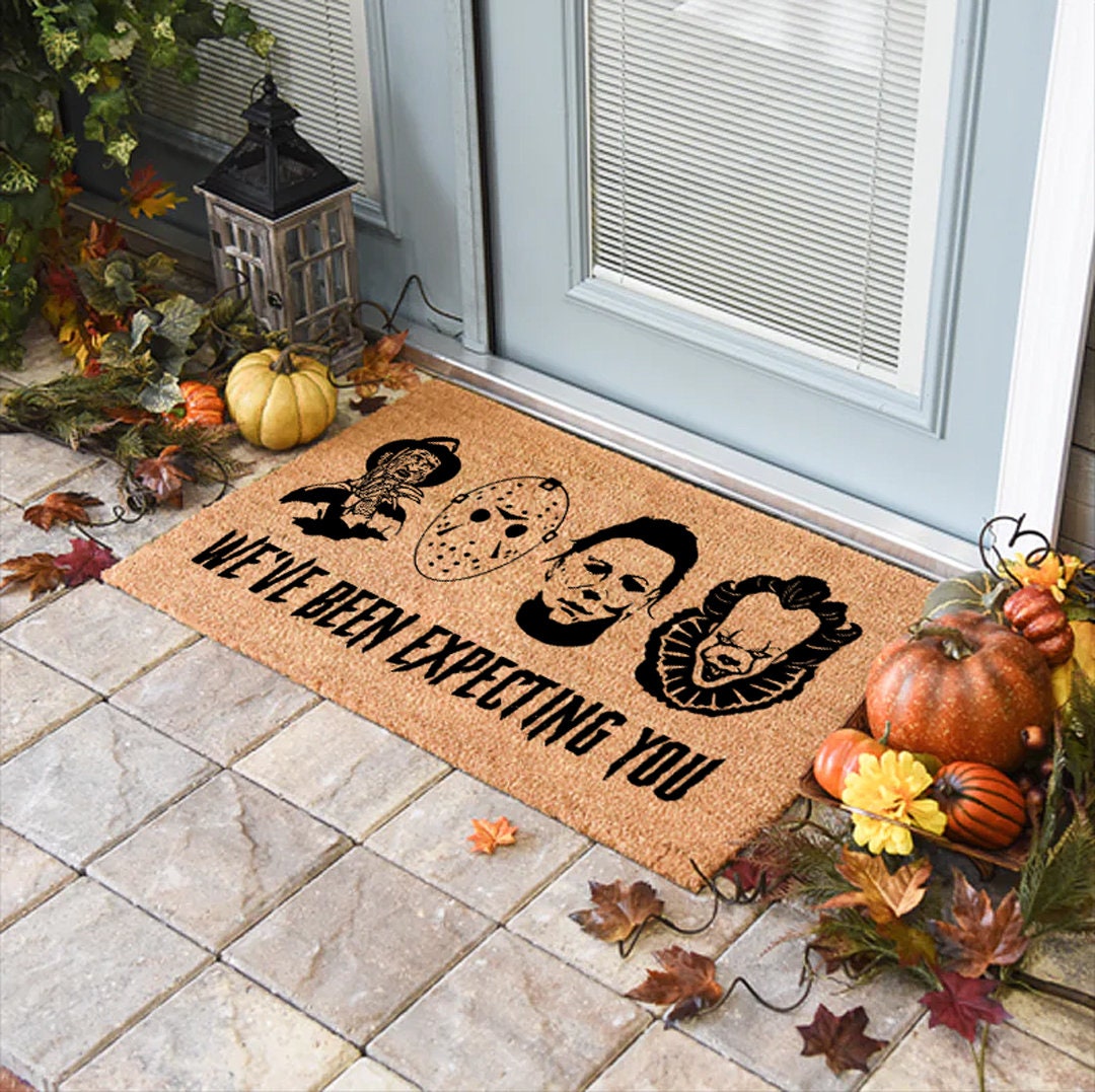 Viking Rug - Trespassers Will Be Sacrificed Doormat - Viking Style Welcome Mat - Norse Decor