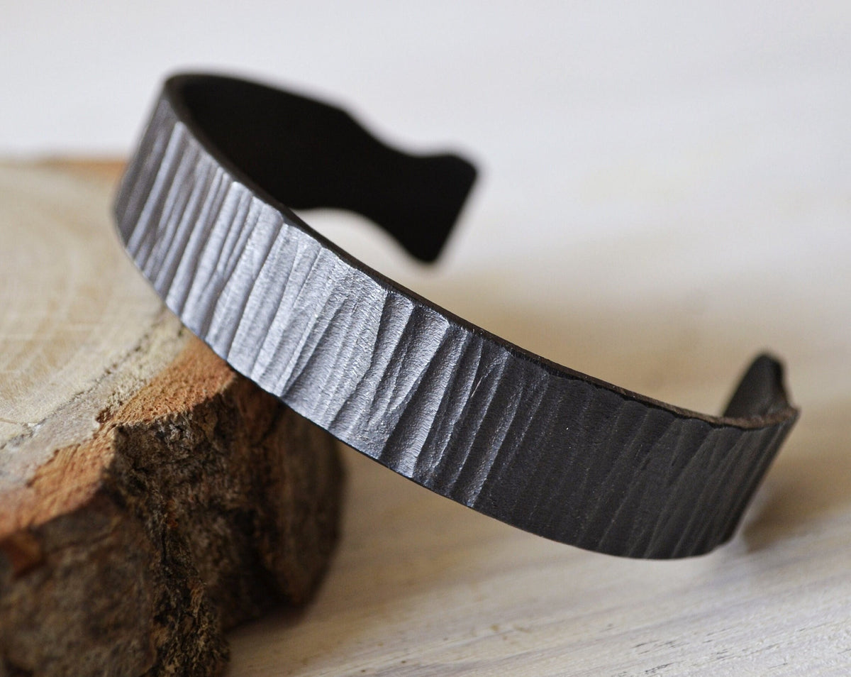 Viking Rune Bracelet - Hand Forged Runes Bracelet, Viking Iron Bracelet, Personalized Metal