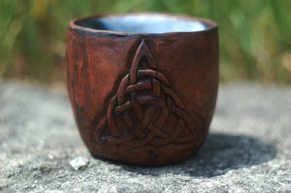 Viking Vegvisir Compass Mug - Vegvisir Viking clay mug, viking dishes, viking stuff, pagan ceramic