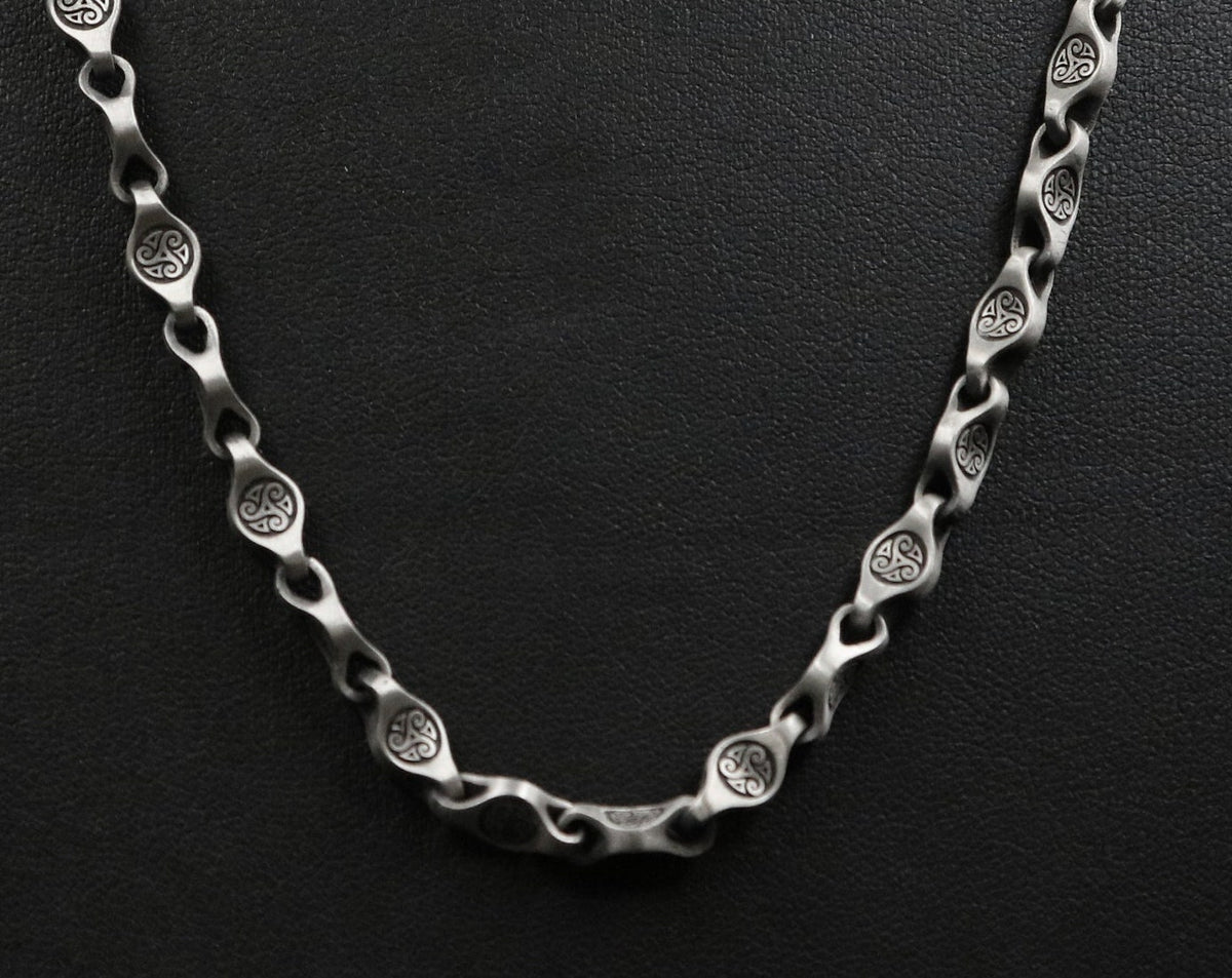 Viking Necklace - Bronze Double-link Viking Chain Necklace - Norse Jewelry