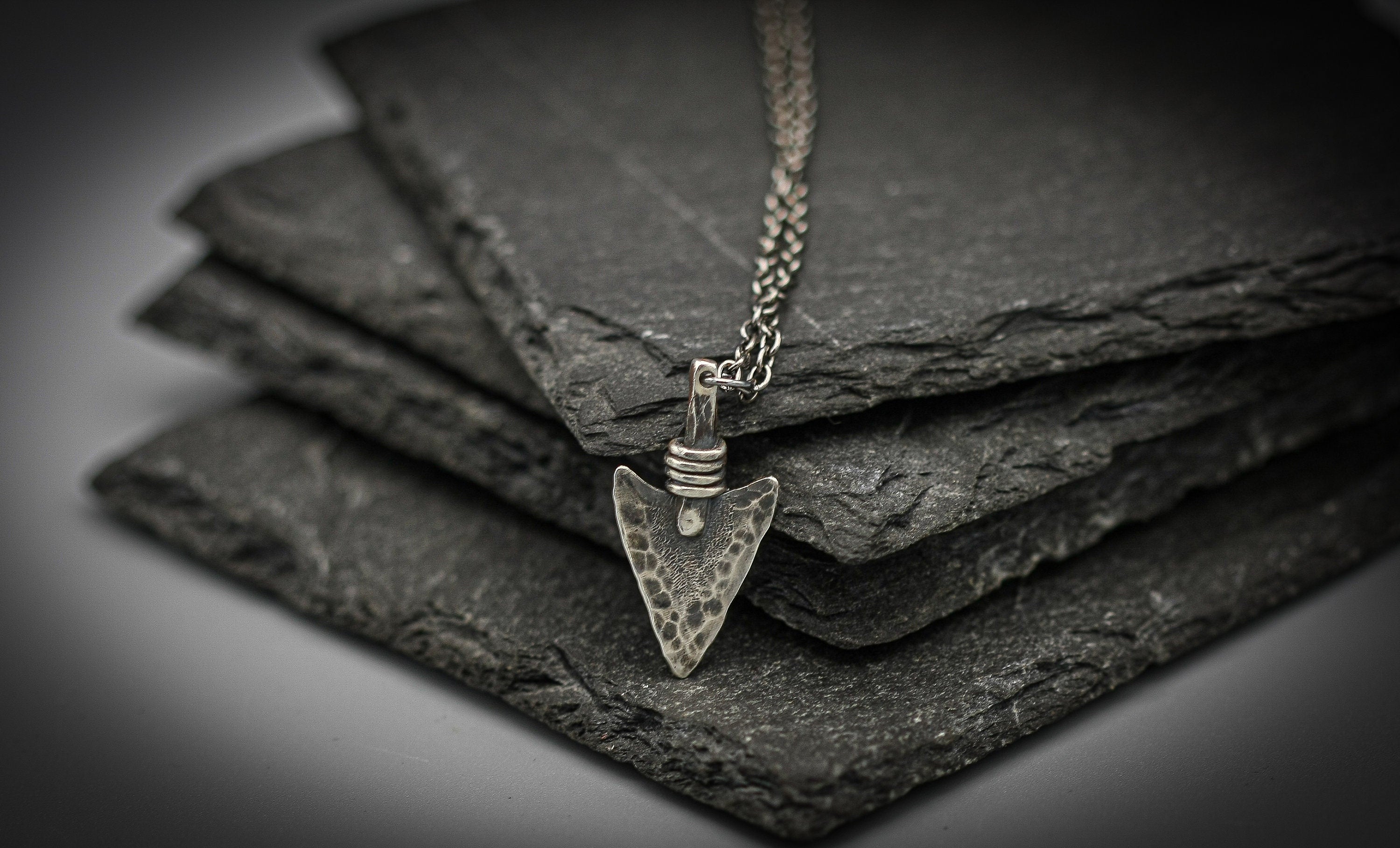 Viking Rune Necklace - Ancient silver Viking rune necklace, personalized pendant, bar jewellery