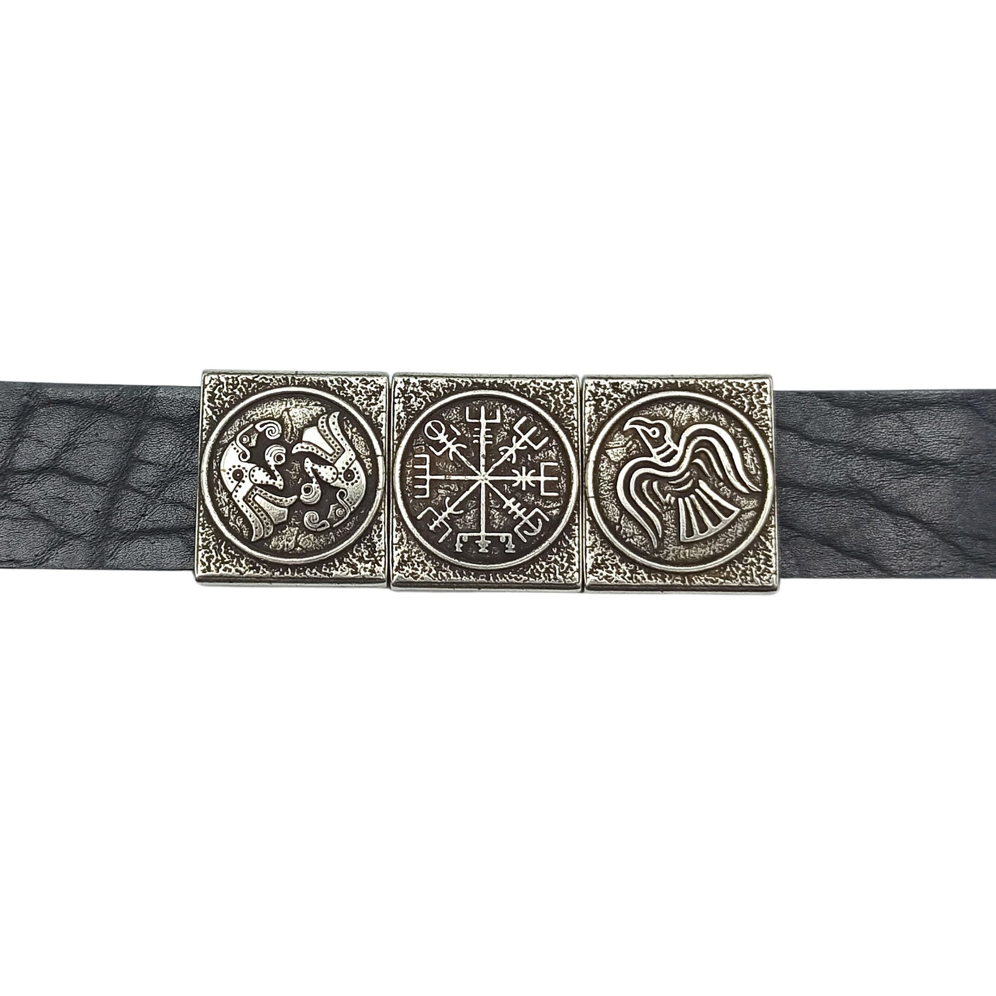 Viking Bracelet - Viking compass leather bracelet for men Norse pagan cuff bracelets Nordic jewelry