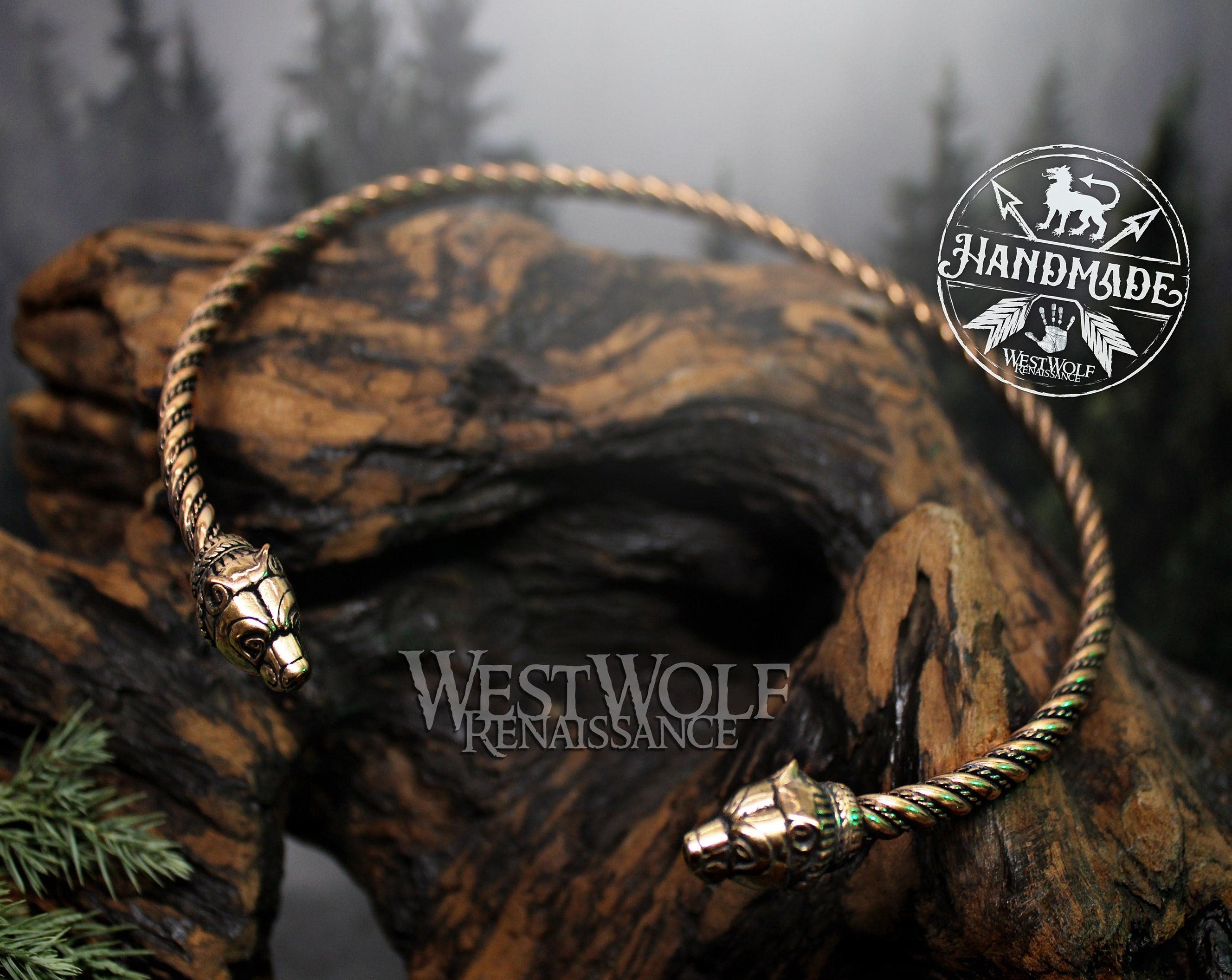 Viking Raven Necklace - Raven Head Viking Chain: Bronze Norse Necklace Replica
