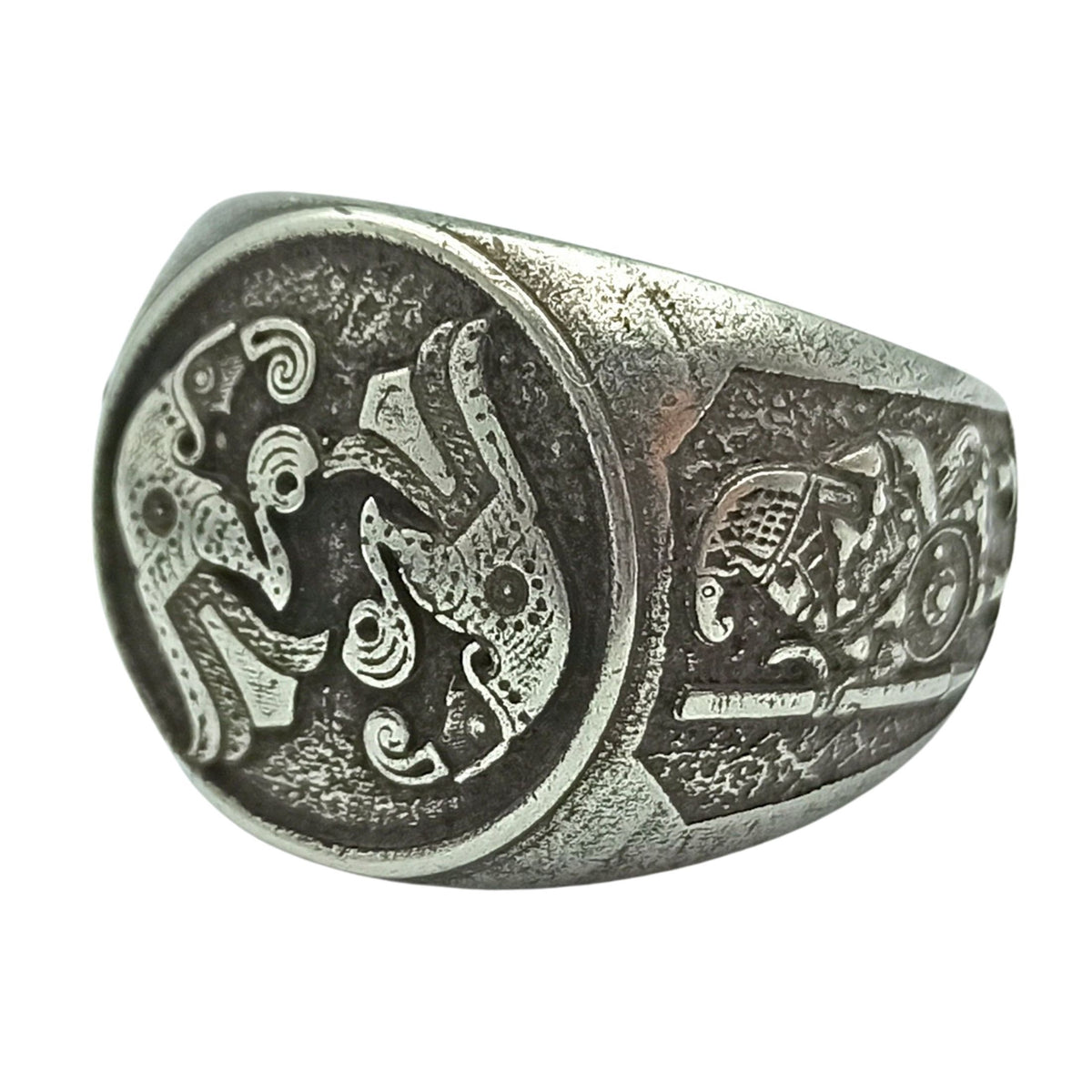 Viking Raven Ring - Raven ring Viking jewelry signet rings for men Norse mythology Ancient jewelry