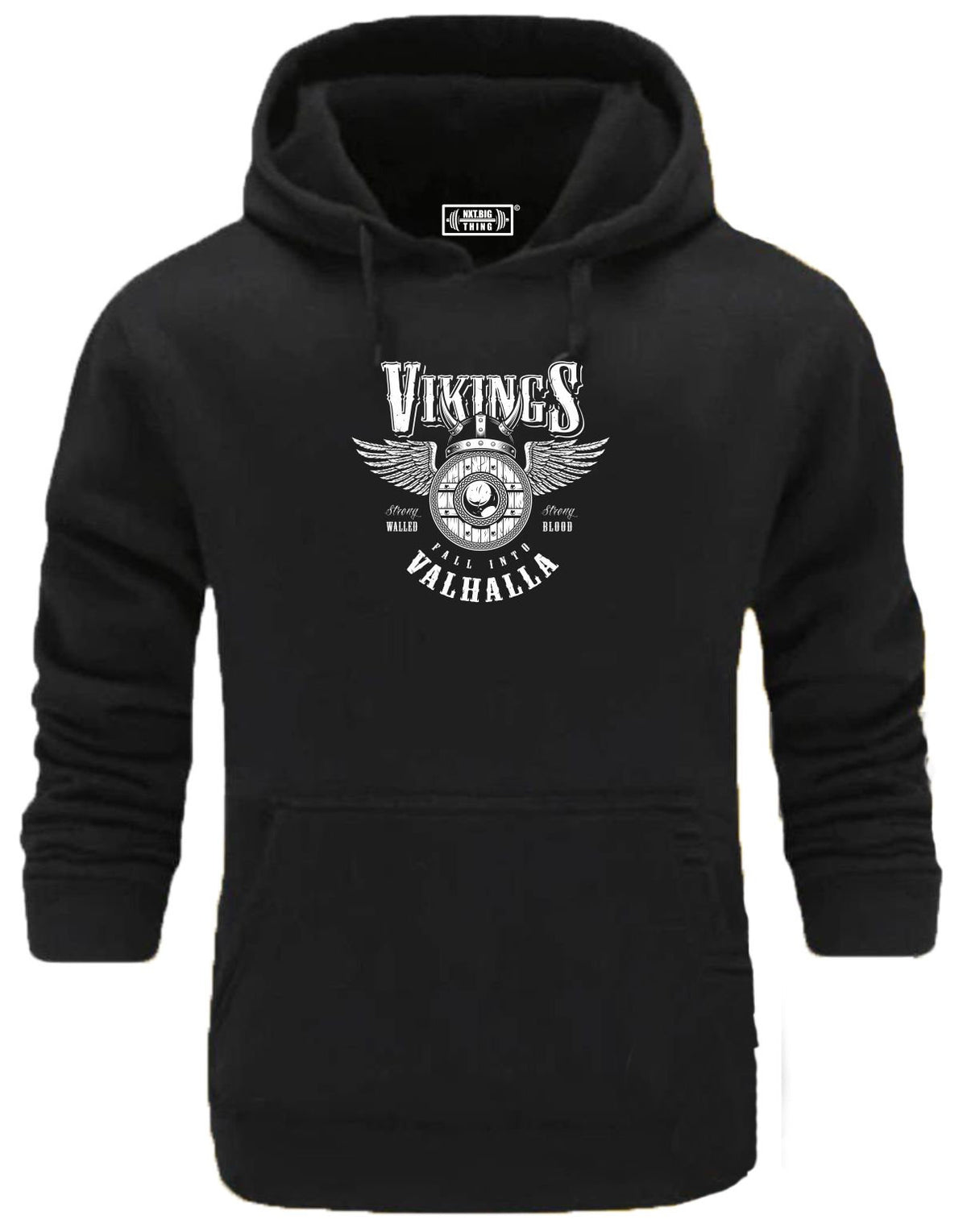 Viking Valhalla Hoodie - Victory Or Valhalla - Distressed American Viking Skull Hoodie: Patriotic