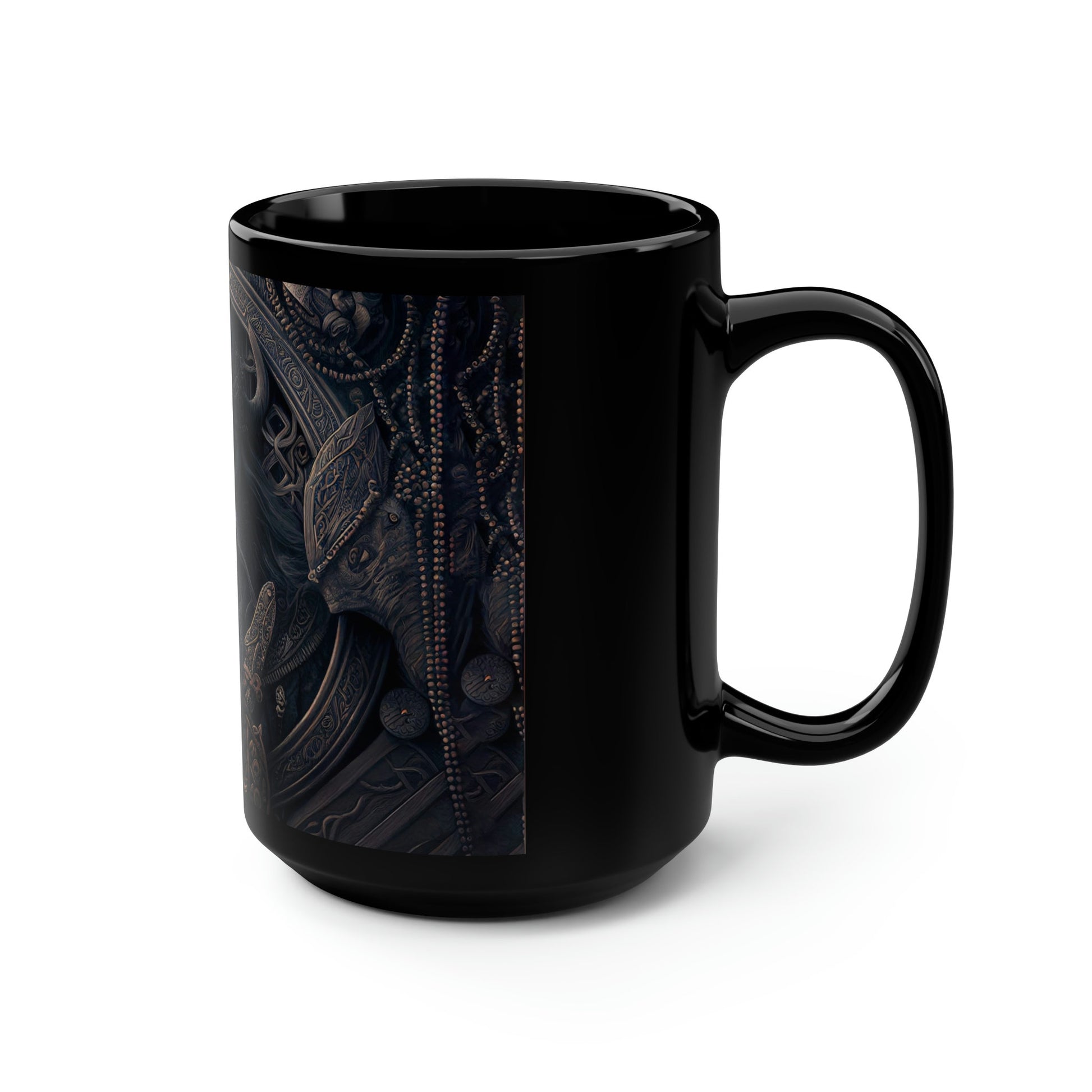 Viking Mug - Viking Coffee Mug, 15oz, Black Coffee Cup, Nordic Tea Cup, Norse Viking Mug, Custom