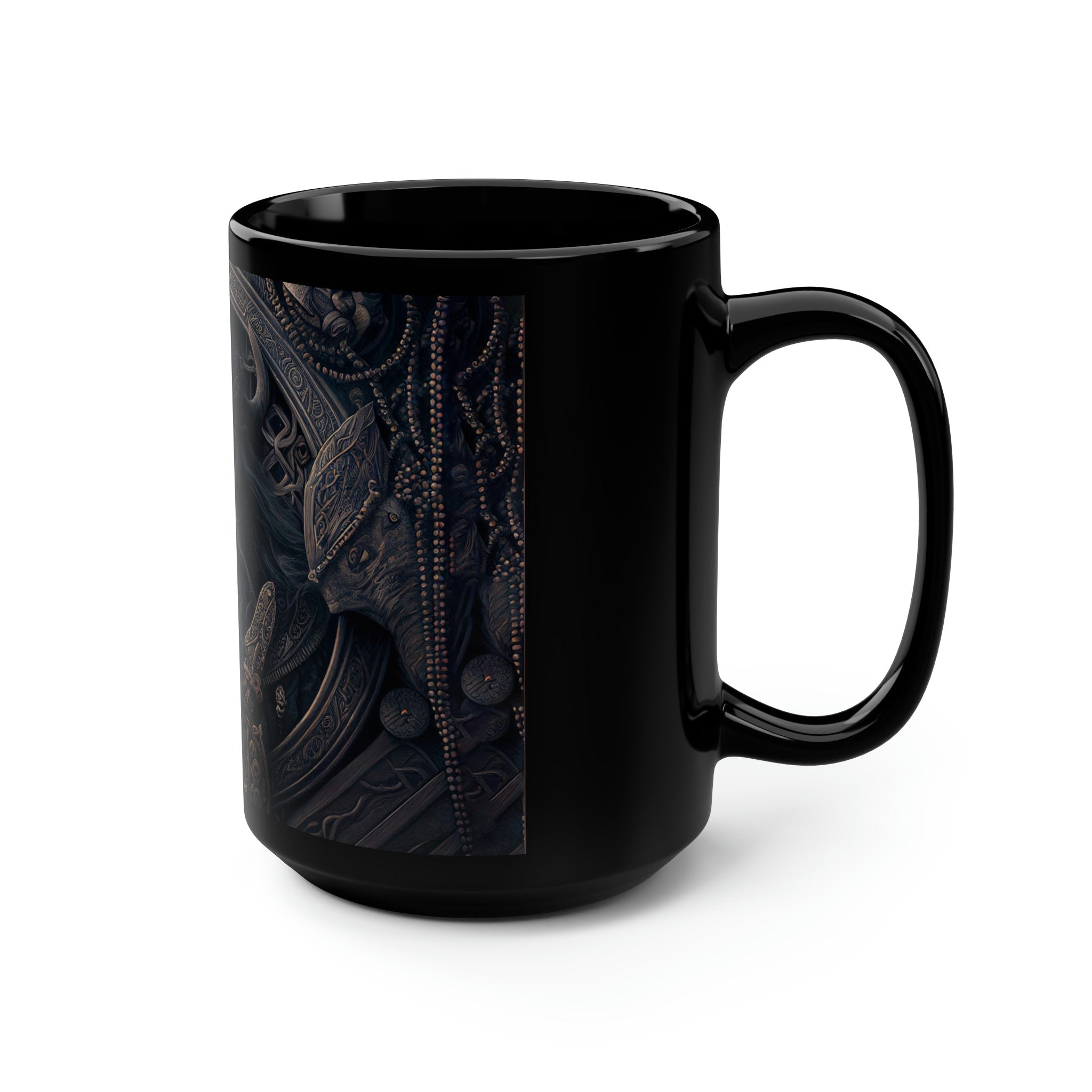 Viking Mug - Viking Coffee Mug, 15oz, Black Coffee Cup, Nordic Tea Cup, Norse Viking Mug, Custom