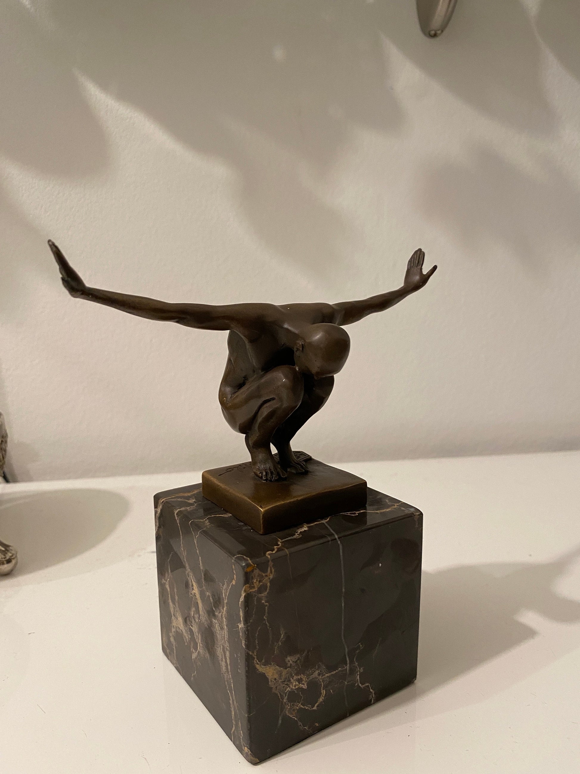 Viking Home Decor - Handmade Mini Bronze Viking Statue - Retro Desktop Decoration, Gothic Small