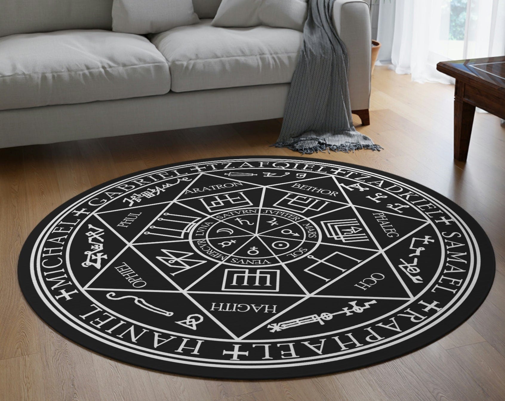 Viking Rug - Mythological Rug, Viking Rug, Viking Pattern, Scandinavian Myth, Nordic Mat, Helm of
