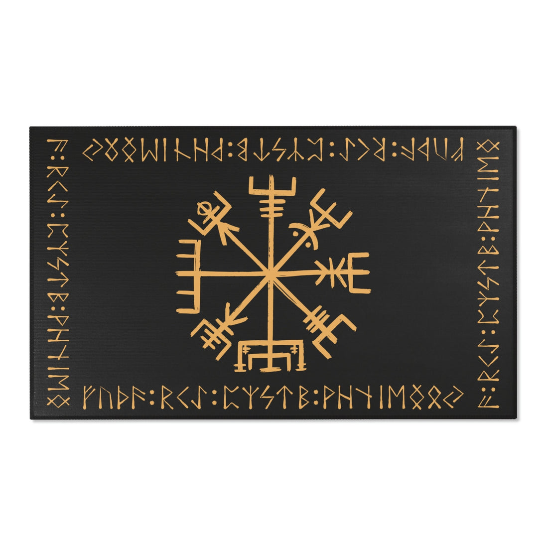 Viking Vegvisir Compass Rug - Vegvisir Rug, Norse Mythology Gift, Viking Compass Decor, Viking