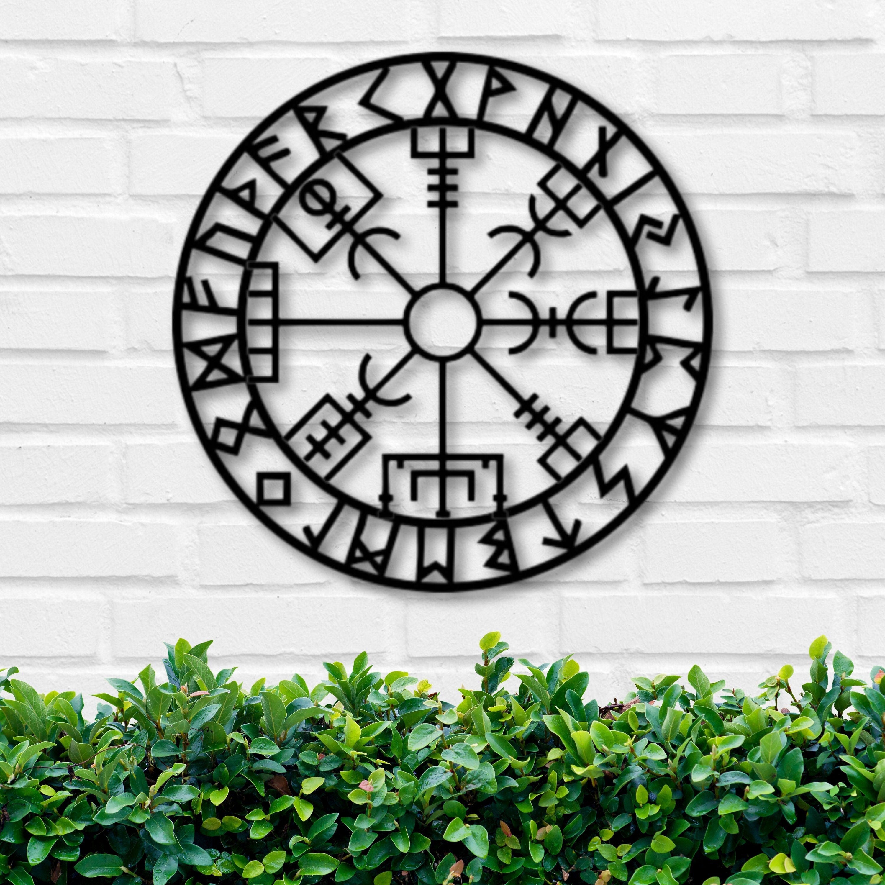 Viking Vegvisir Compass Blanket - Viking Vegvisir Tree of Life Wall Art, Norse Compass Raven Decor