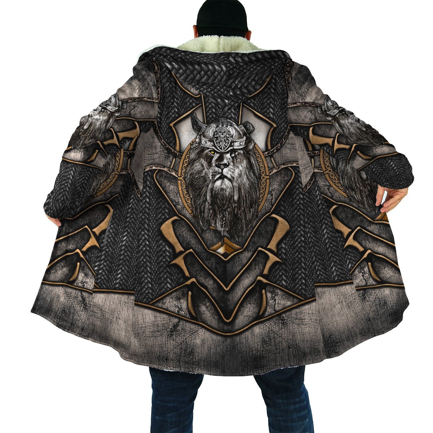Viking Jacket - Viking Skull Hooded Jacket design with Zipper