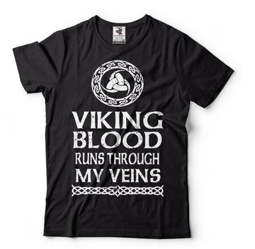 Viking Home Decor - Viking Blood Runs Through My Veins Shirt Viking DNA Shirt Viking Patriotic