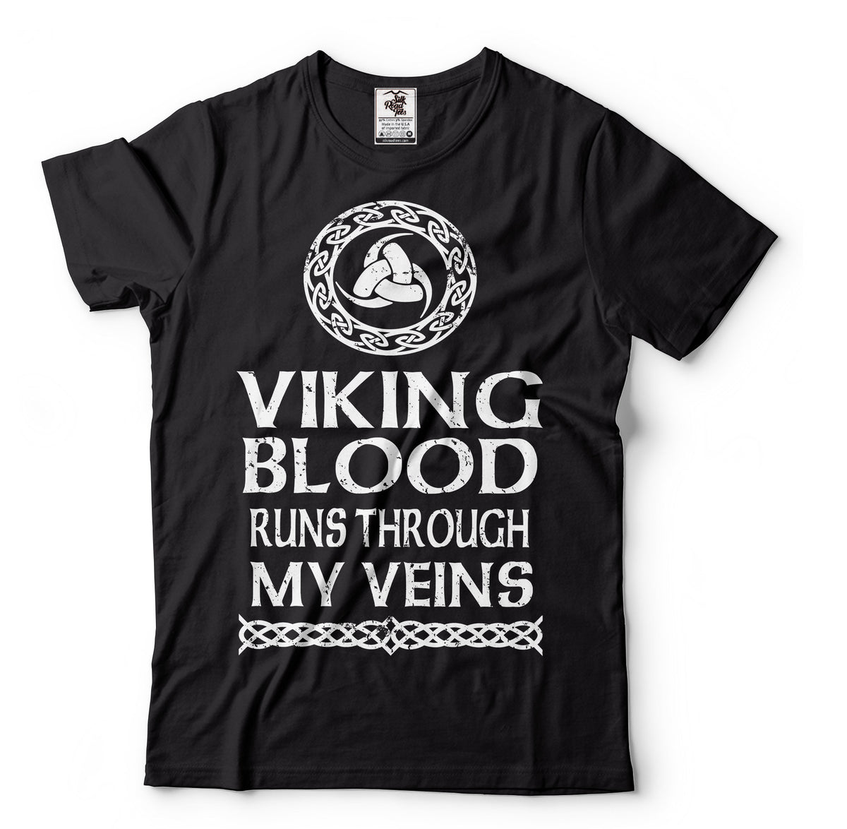 Viking T-Shirt - Viking Blood Runs Through My Veins Shirt, Norse Warrior Tee, Viking Mythology