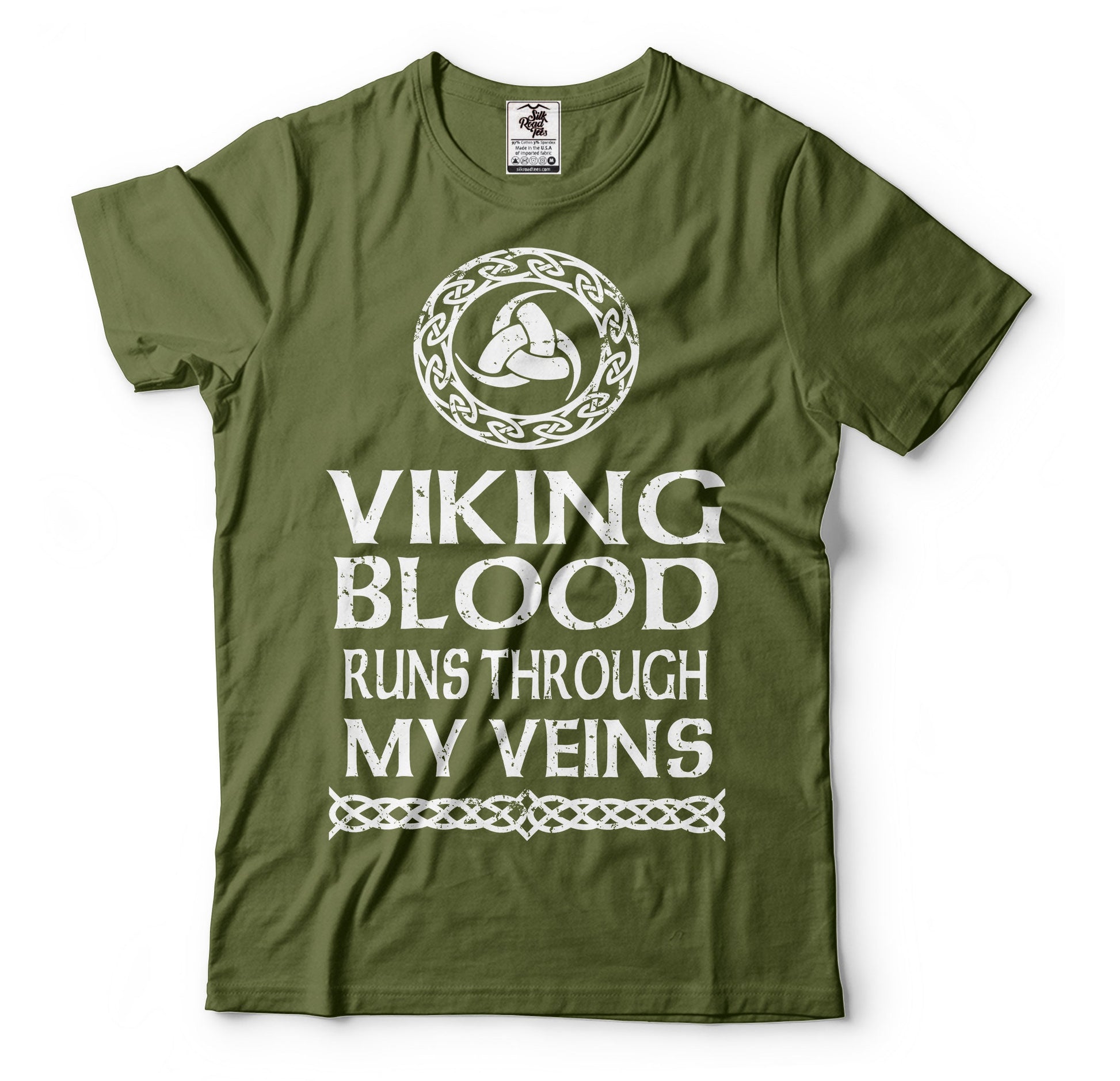 Viking Home Decor - Viking Blood Runs Through My Veins Shirt Viking DNA Shirt Viking Patriotic