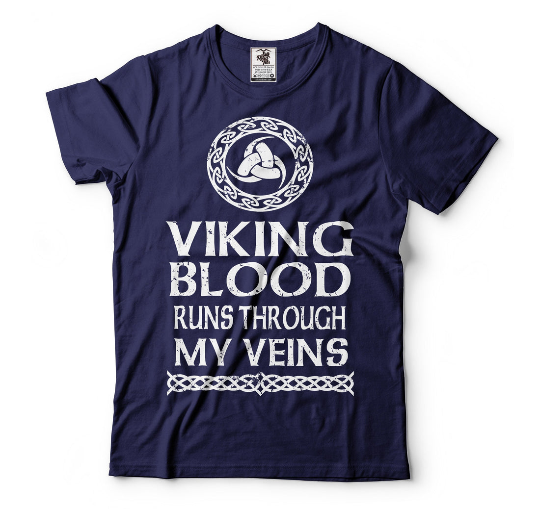 Viking Home Decor - Viking Blood Runs Through My Veins Shirt Viking DNA Shirt Viking Patriotic