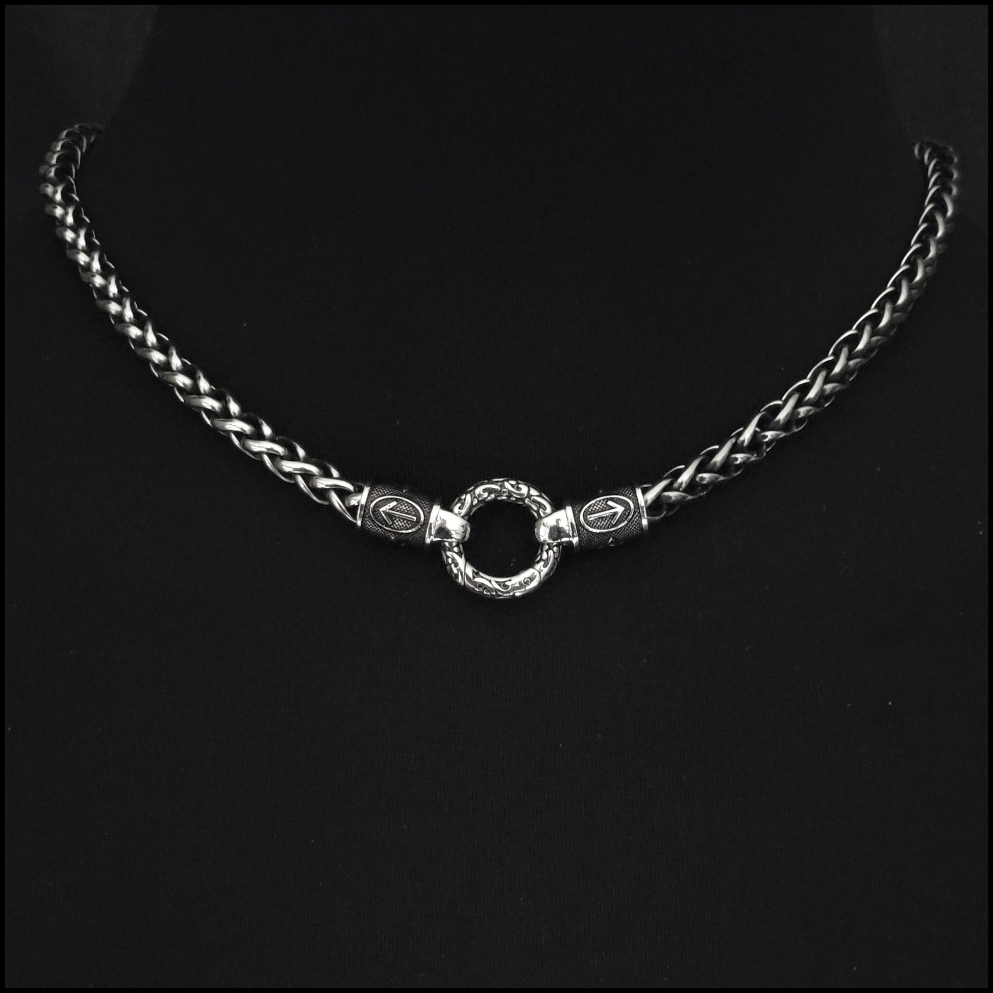 Viking Necklace - Bronze Double-link Viking Chain Necklace - Norse Jewelry