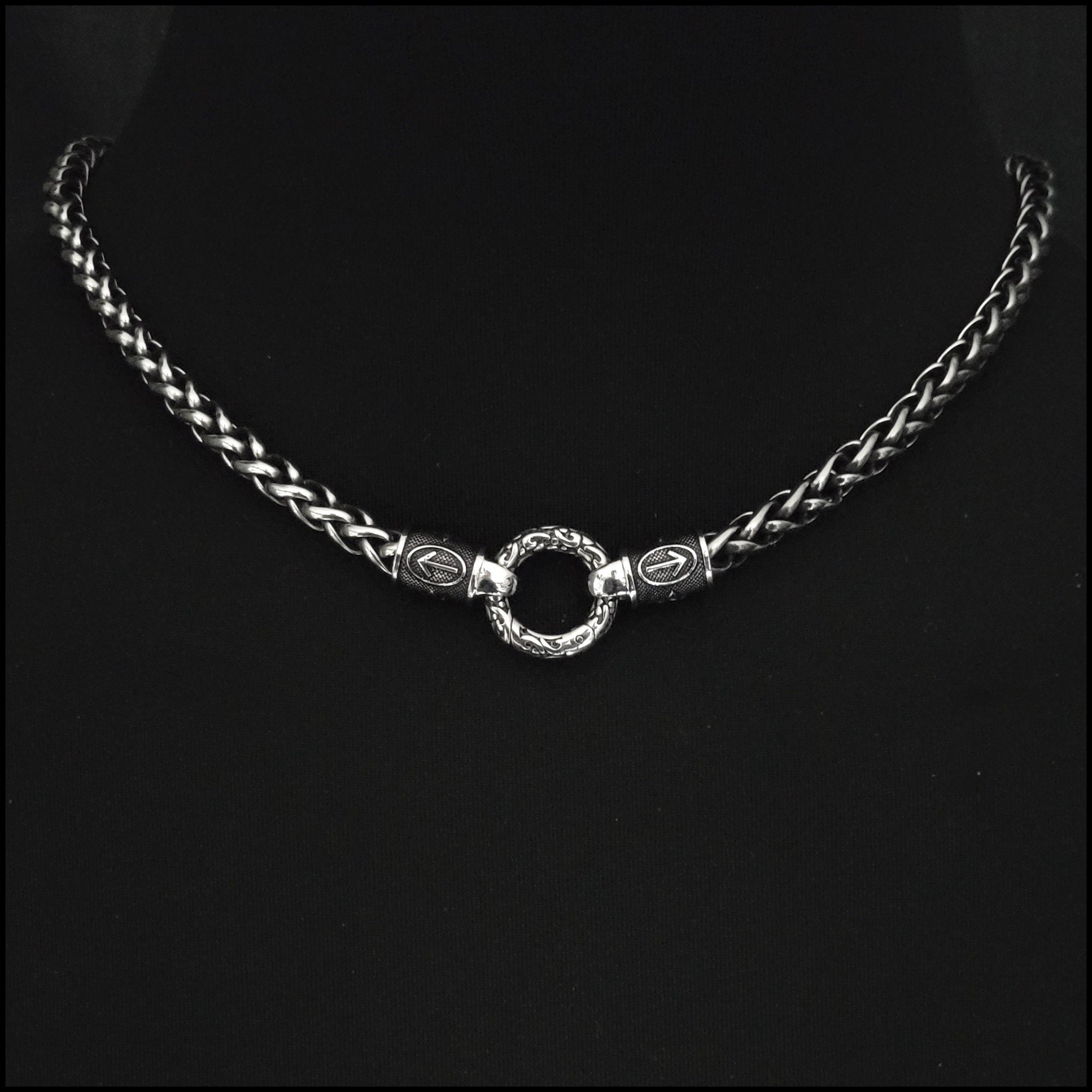 Viking Necklace - Bronze Double-link Viking Chain Necklace - Norse Jewelry