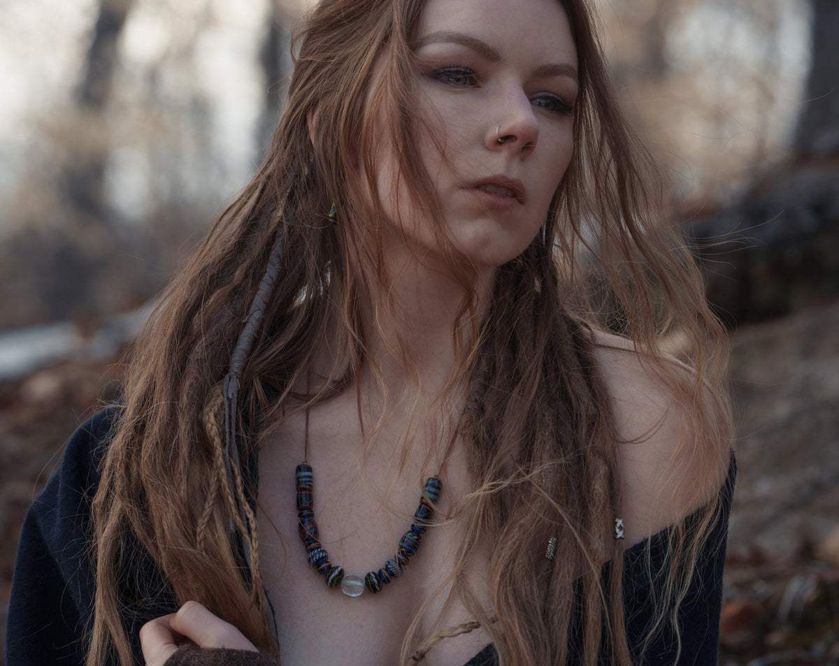 Viking Necklace - Bronze Double-link Viking Chain Necklace - Norse Jewelry