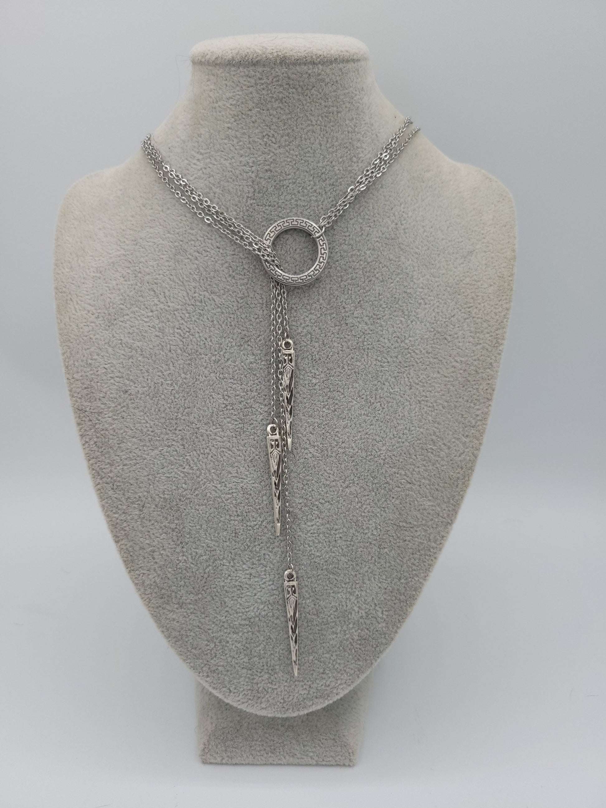 Viking Necklace - Viking Valkyrie Chain Necklace, Celtic Wraparound Jewelry