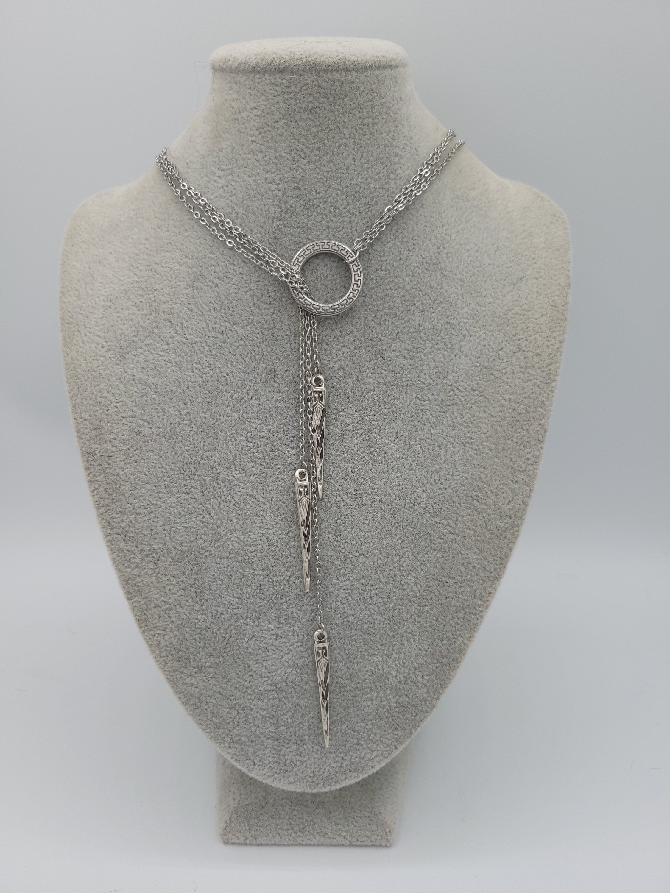 Viking Necklace - Viking Valkyrie Chain Necklace, Celtic Wraparound Jewelry