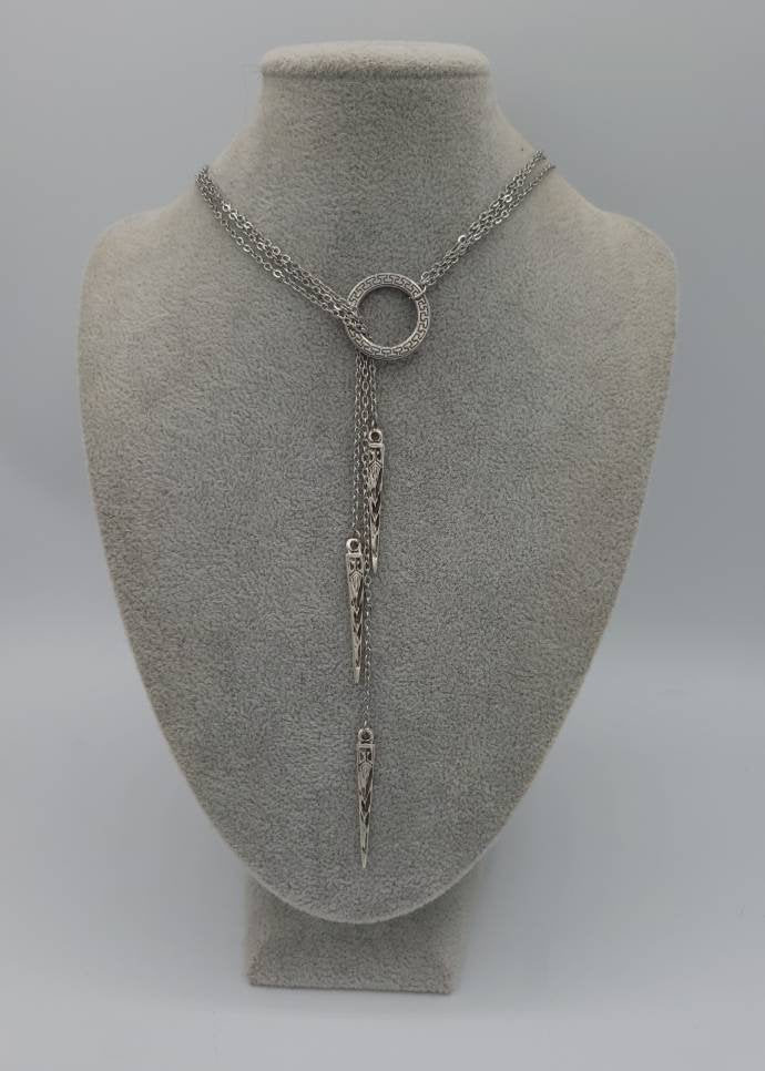 Viking Necklace - Viking Valkyrie Chain Necklace, Celtic Wraparound Jewelry
