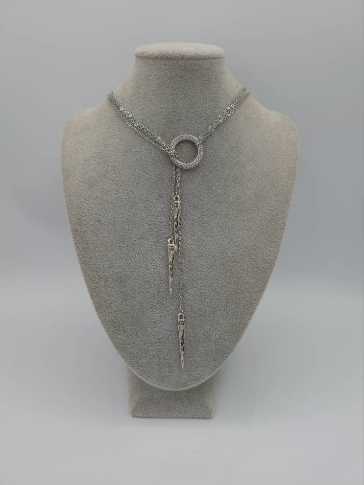 Viking Necklace - Viking Valkyrie Chain Necklace, Celtic Wraparound Jewelry