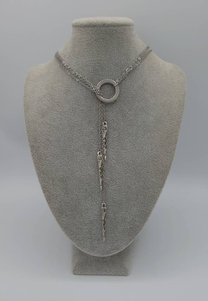 Viking Necklace - Viking Valkyrie Chain Necklace, Celtic Wraparound Jewelry