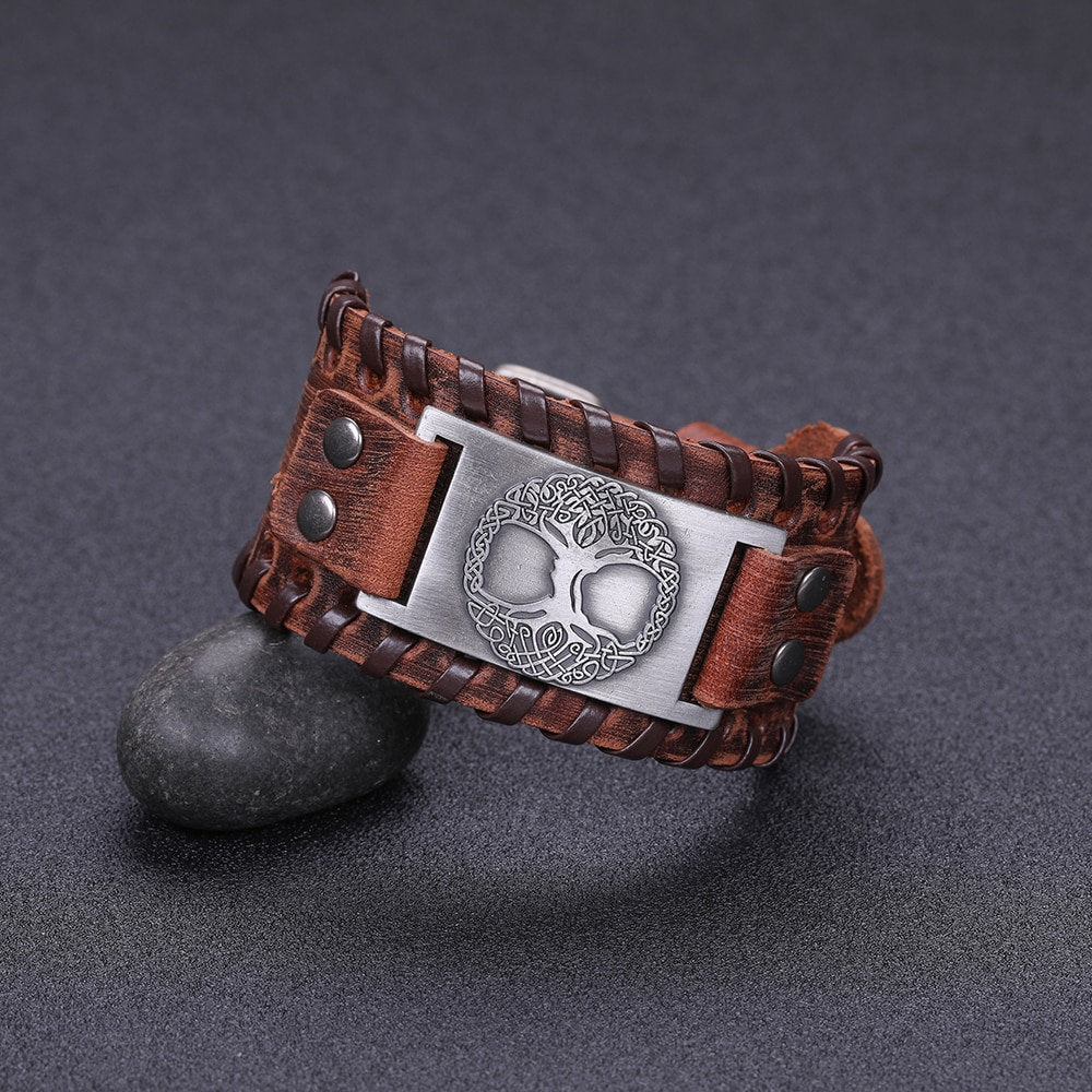 Viking Raven Bracelet for Men, Stainless Steel Norse Cuff Bracelet, Nordic Raven Wristband, Viking