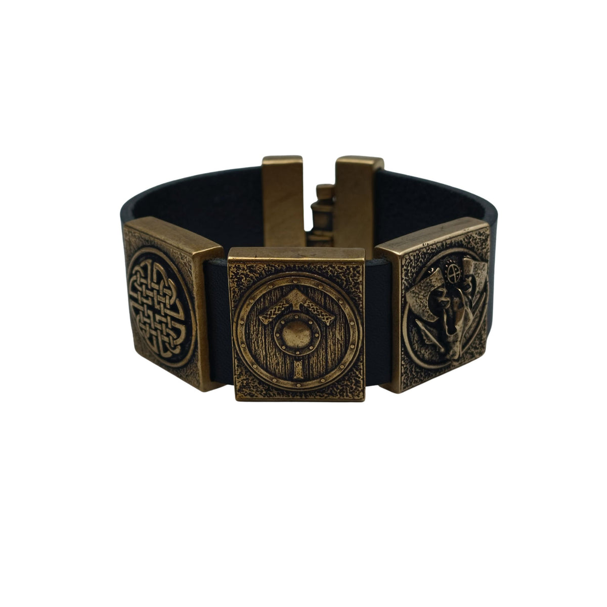 Viking Bracelet - Leather bracelet for men Viking jewelry wrist cuff Nordic jewelry mens gifts