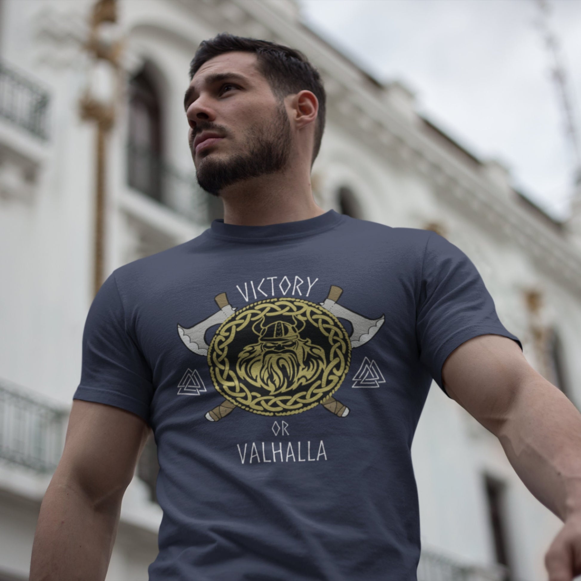 Viking Odin T-Shirt - Viking Sword Valhalla Valkyrie Myth Legend T-Shirt, Nordic Norse Mythology
