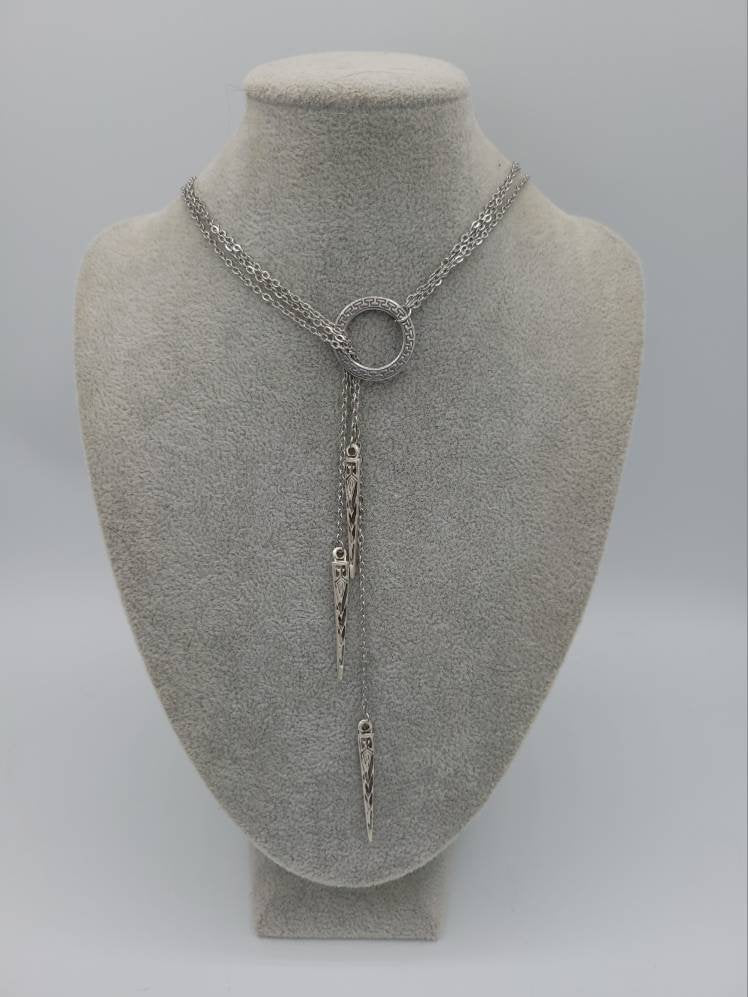 Viking Necklace - Viking Valkyrie Chain Necklace, Celtic Wraparound Jewelry