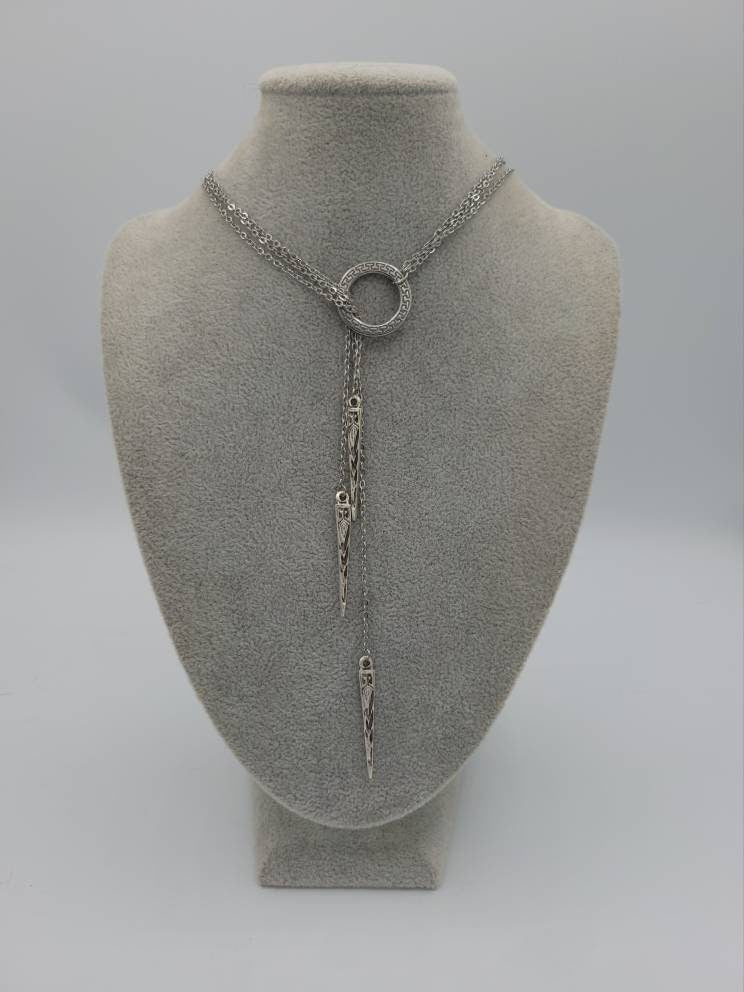 Viking Necklace - Viking Valkyrie Chain Necklace, Celtic Wraparound Jewelry
