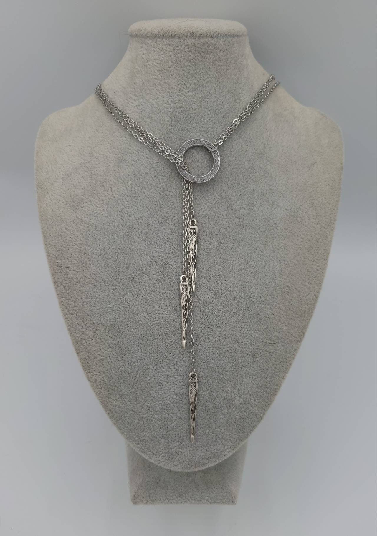 Viking Necklace - Viking Valkyrie Chain Necklace, Celtic Wraparound Jewelry