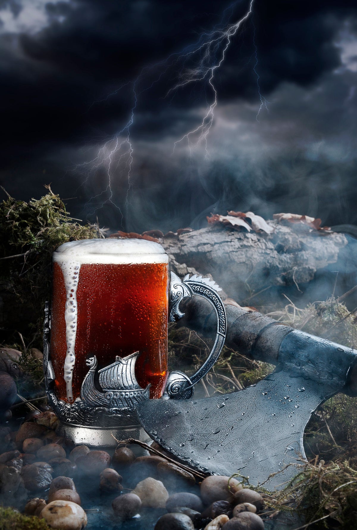 Viking Mug - Authentic Viking Tankard 1 Pint, Handcrafted Norse Style Mug, UK Drinkware, Made by