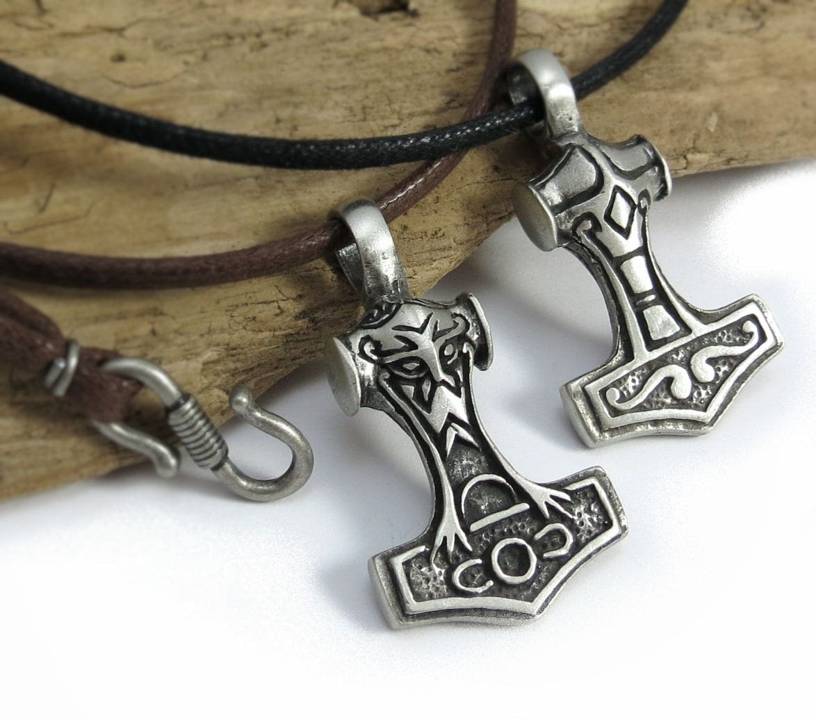 Viking Thor's Hammer Necklace - Personalized Viking Hammer Necklace, Mjolnir Pendant, Custom