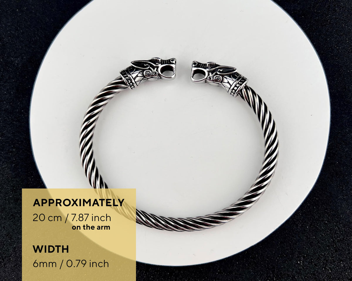 Viking Wolf Ring - Viking Bracelet, Fenrir Arm Bracelet, Ring Armlet, Circlet Bangle Nordic